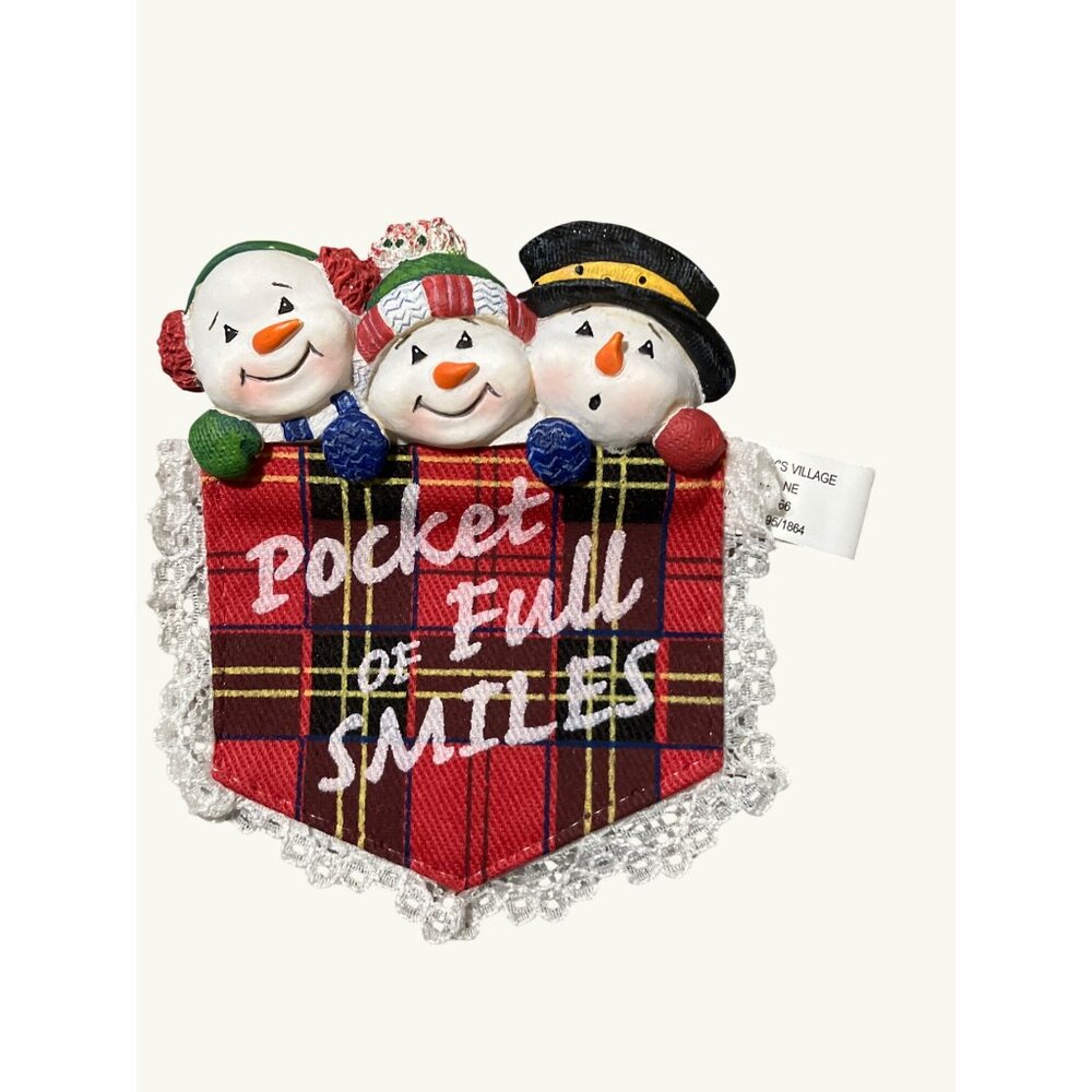 Pocket Full Of Smiles Snowman Pin Brooch